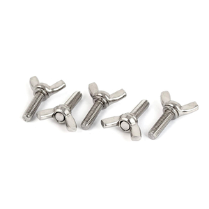 M5 Metric Wing Bolt 16mm Length Stainless Steel Butterfly Screw Wing Bolt Machine Fastener for Industrial and Construction Fasteners