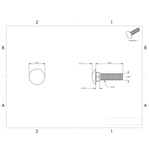 Round Head Square Neck Stainless Steel Carriage Bolt Full Thread DIN 603