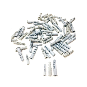 Grey Nylon Plug With Wings With Wood Screw