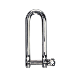 US Stainless Steel 316 Long D Shackle Marine Grade Dee Shackle With Screwed Collar Pin 