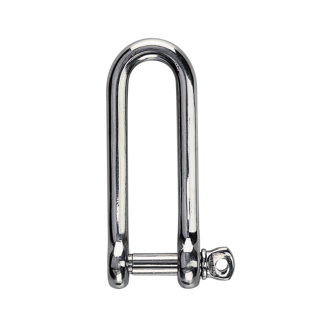 US Stainless Steel 316 Long D Shackle Marine Grade Dee Shackle With Screwed Collar Pin 
