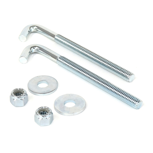 Zinc-plated Coarse Thread J Bolt with nut