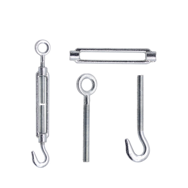 Marine Grade Heavy Duty Hot Galvanized CO Open Body Hook Eye Turnbuckle Drop Forged DIN 1480