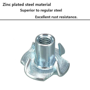 Din1624 4 Pronged Zinc Plated Carbon Steel T-Nuts Tee Nut