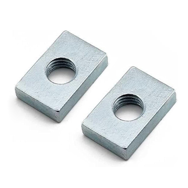 Square Nut Zinc-Plated Carbon Steel Thin Rectangular Nuts