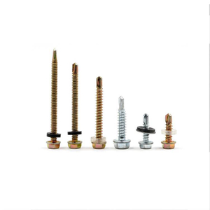 Zinc Plated Hex Washer Head Sds Tek Metal Screws Self Drilling Screw DIN7504 Roofing Screw with EPDM Washer