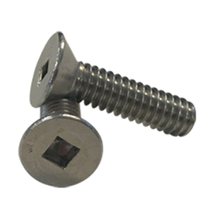 Coarse Thread Machine Screw Square Drive Flat Head Stainless Steel