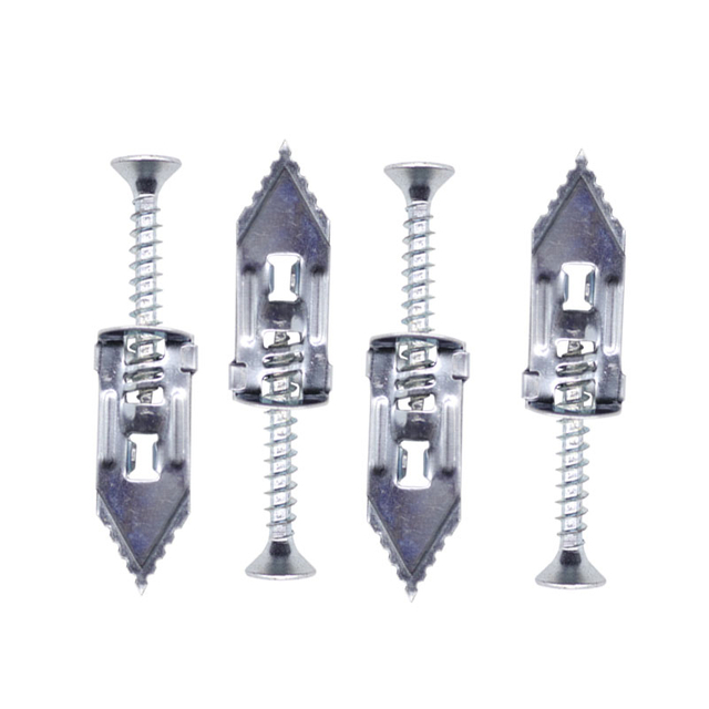 HAMMER IN METAL PLASTERBOARD WALL FIXING PLUGS WITH SCREWS