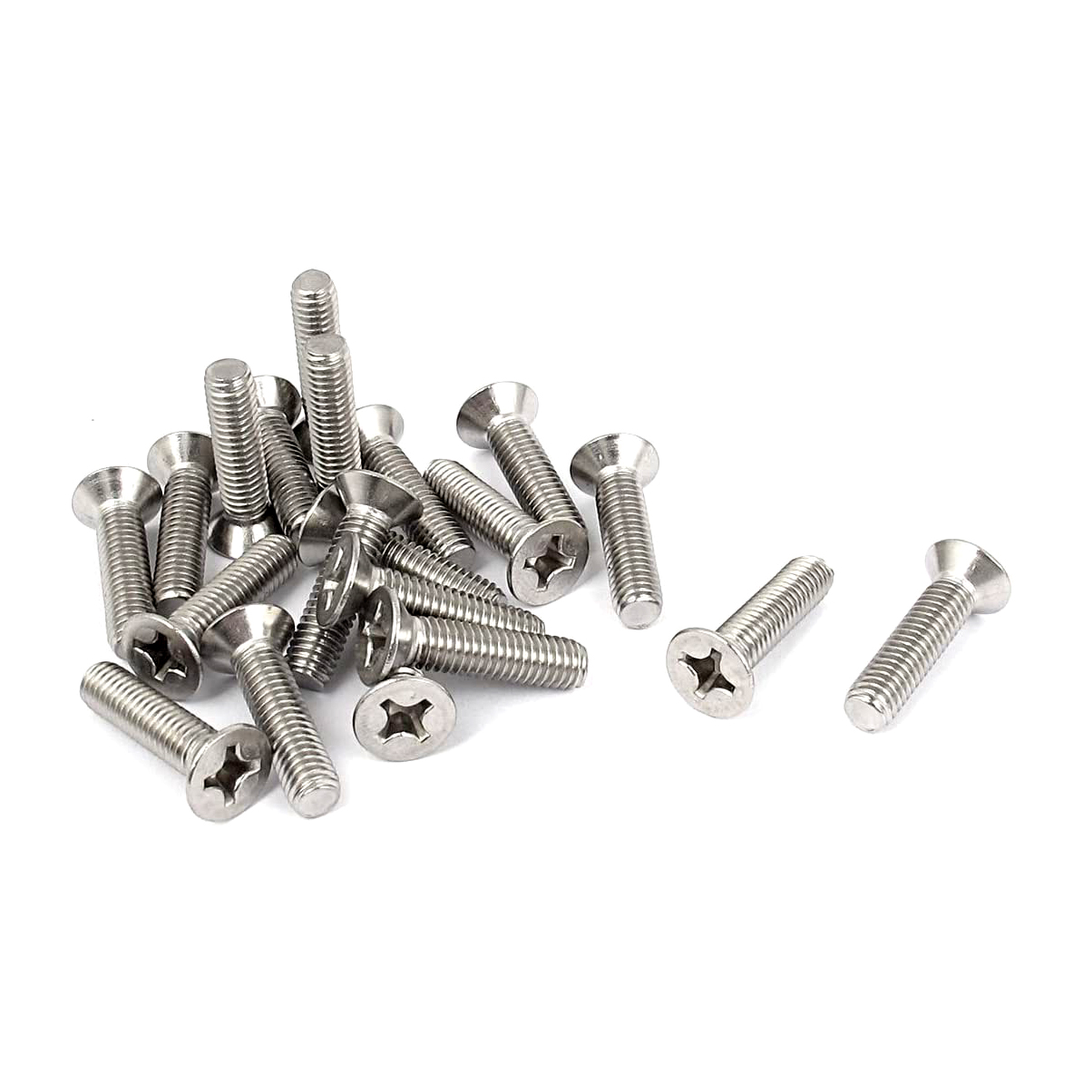 MonsterBolts M2.5 X 0.45 Phillips Flat Head Countersunk Machine Screws – 18-8 Stainless Steel, Black Oxide, DIN 965