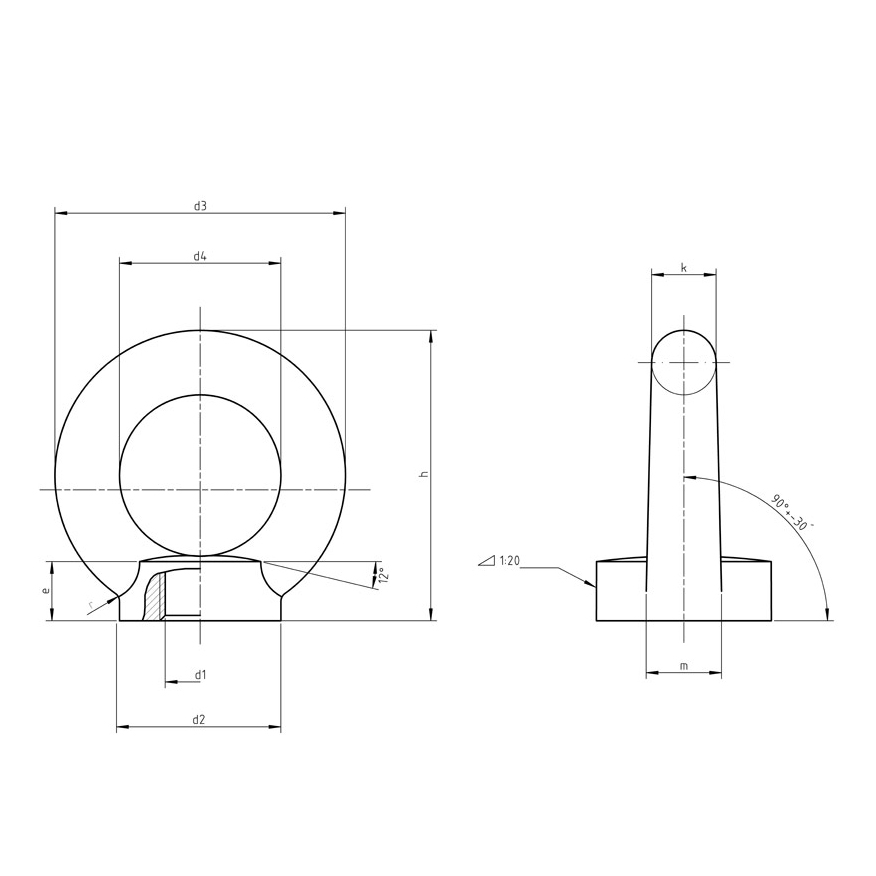 DIN580 Lifting Ring Bolts Eye Bolts Stainless Steel 304 Anchor Eye Bolt ...