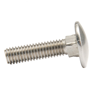 Carriage Bolt With Mushroom Head and Square Neck DIN603 Stainlessn Steel Plain