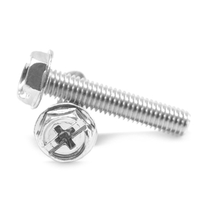 Combo (Phillips/Slotted) Hex Head Flange Bolt Low Carbon Steel Zinc Plated
