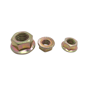 Factory Direct Supply DIN6923 Yellow Zinc Plated Hex Serrated Flange Nut