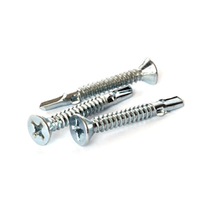 Countersunk Phillips Head With Wings Self-Drilling Screw Carbon Steel Zinc Plated