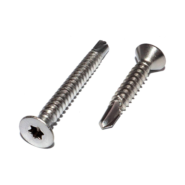 Tornillo autoperforante de cabeza avellanada plana con accionamiento de estrella Torx, acero inoxidable SS304