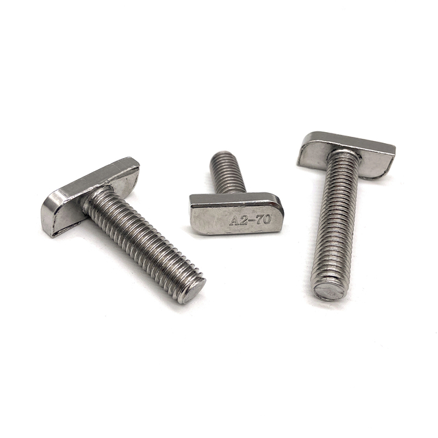 Industrial Aluminum Profile Bolt M8X20 Stainless Steel Hammer Head T Bolt T Screw For EU Standard Aluminum Profile