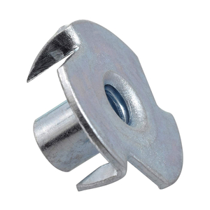  Nuts with 4 Prongs Metric Steel Nuts with 1/4 Thread Size M4 Thread and Zinc Plated Surface Treatment