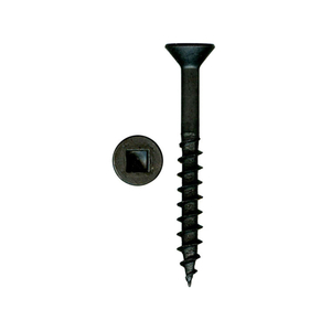 DIN Standard Robertson SQUARE DRIVE BLACK OXIDE PLATED Flat Head Wood Screws