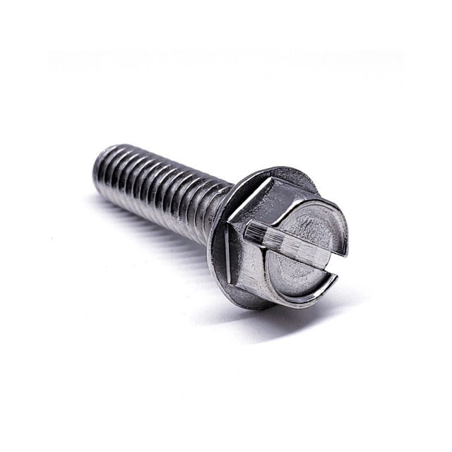 Stainless Steel 304 Slotted Hex Washer Head Machine Screws 