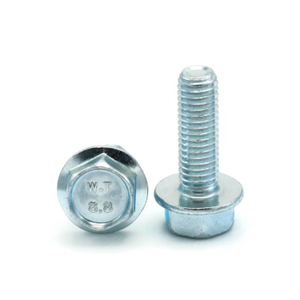 Coarse Thread Grade 8 Hex Flange Screw Alloy Steel Zinc Plated DIN6921