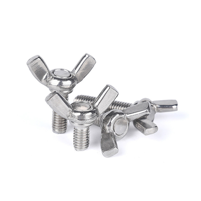 M5 Metric Wing Bolt 16mm Length Stainless Steel Butterfly Screw Wing Bolt Machine Fastener for Industrial and Construction Fasteners
