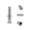 Grey Nylon Plug With Wings With Wood Screw