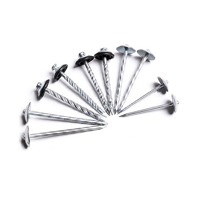flat umbrella large head roofing nails galvanized coil 