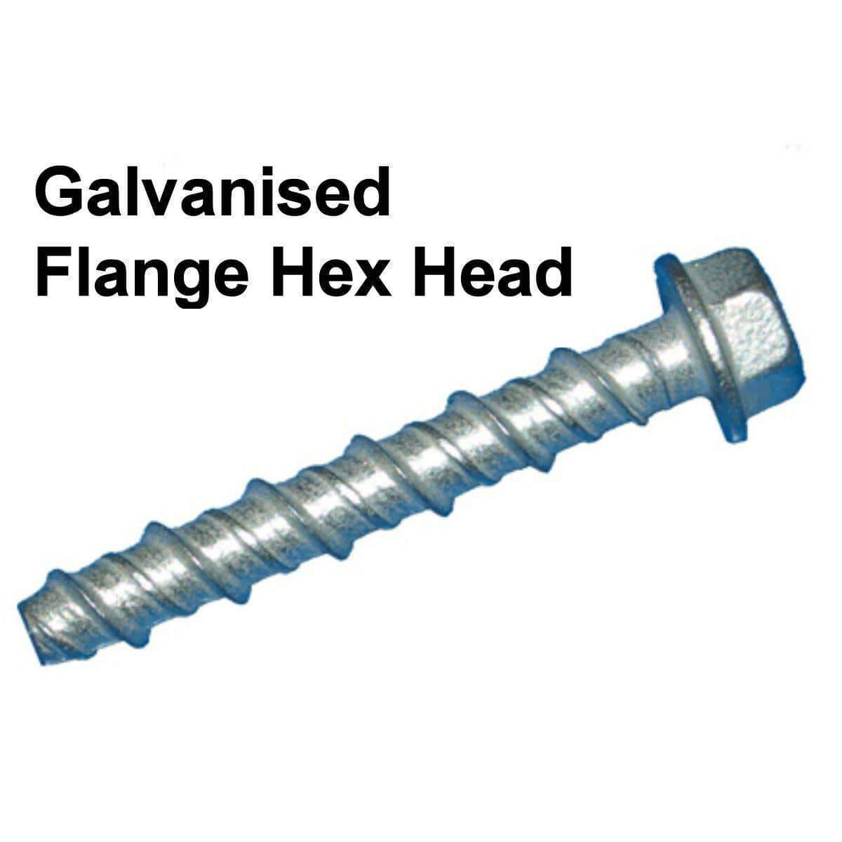 Galvanized Concrete Masonry Screw Hex Flange Head Heavy Duty Concrete ...