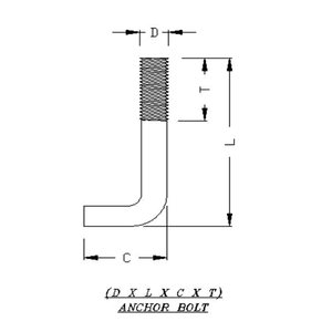 L-Shaped Hot Dipped Galvanized L Hook Anchor Bolts with Nut Washer