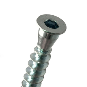 Carbon Steel Furniture Confirmat Screw Hex Socket Wood Screws Zinc Plated