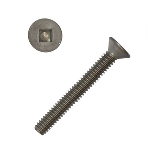 Coarse Thread Machine Screw Square Drive Flat Head Stainless Steel