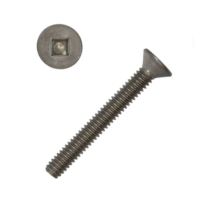  Flat Head Coarse Thread Machine Screw Square Drive Stainless Steel