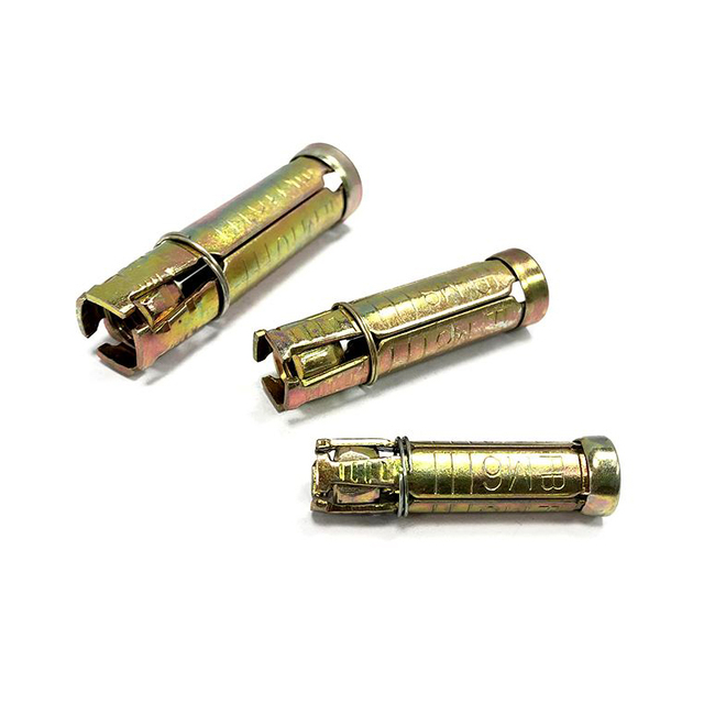 Hex Head Bolt Heavy Duty Shield Anchor Four-piece Yellow Zinc Plated 
