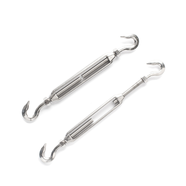 Stainless Steel 304 Hook & Hook Wire Rope Turnbuckle DIN1480