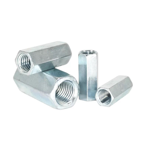 Fasteners DIN6334 Long Nut Hex Nuts Galvanized Brass Round Hexagon Coupling Screws Long Nuts M12x1.25