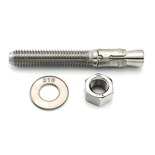 Chinese Supplier stainless Steel Wedge Anchor with One Clip