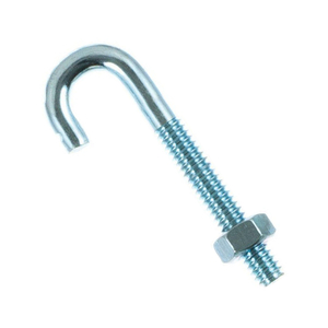 Zinc-plated Coarse Thread J Bolt with nut