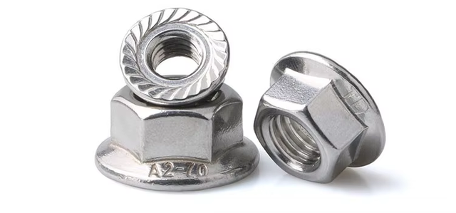Factory Direct Supply Grade4 Yellow Zinc/White Zinc Plated Hex Serrated Flange Nut
