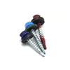 Colorful Hex Washer Head Self-Drilling Screw With EPDM Washer Carbon Steel Zinc Plated Din7504-K