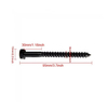 DIN571 Hex Head Wood Screw Carbon Steel Black Oxide