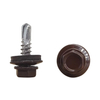 Colorful Hex Washer Head Self-Drilling Screw With EPDM Washer Carbon Steel Zinc Plated Din7504-K