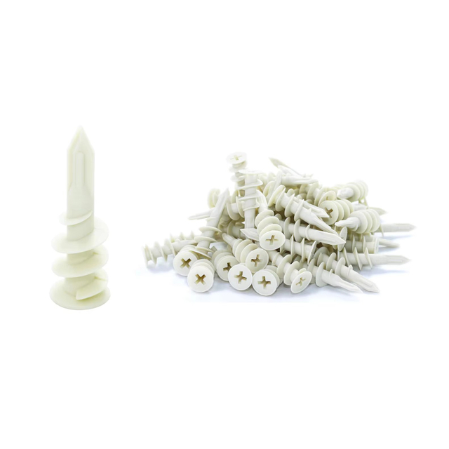 40 Premium Nylon Plastic Self-Drilling Drywall Anchors with Screws