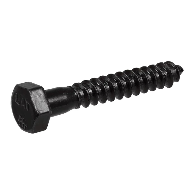 DIN571 Hex Head Wood Screw Carbon Steel Black Oxide