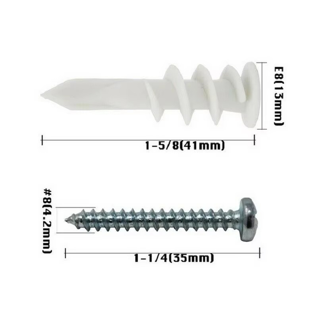 Self Drilling Drywall Plastic Anchor Nylon Easy Drive Anchor
