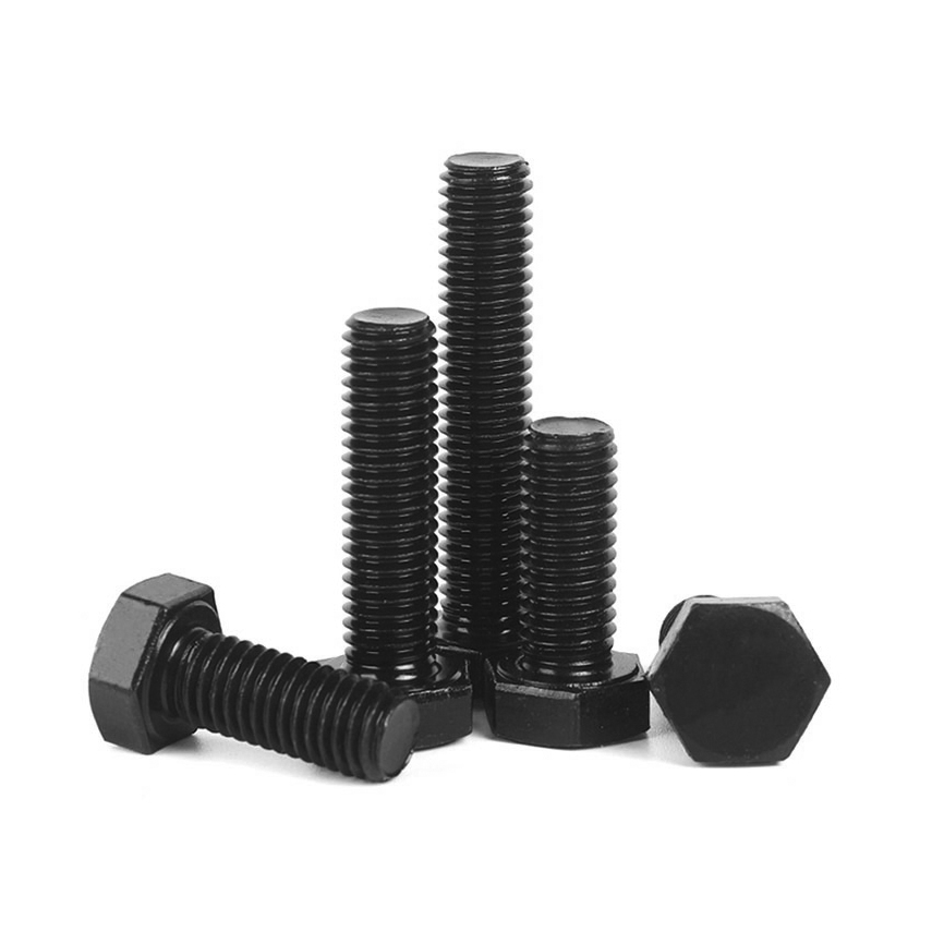 Technical comparison of DIN 931 and DIN 933 hex bolts showing thread geometry differences